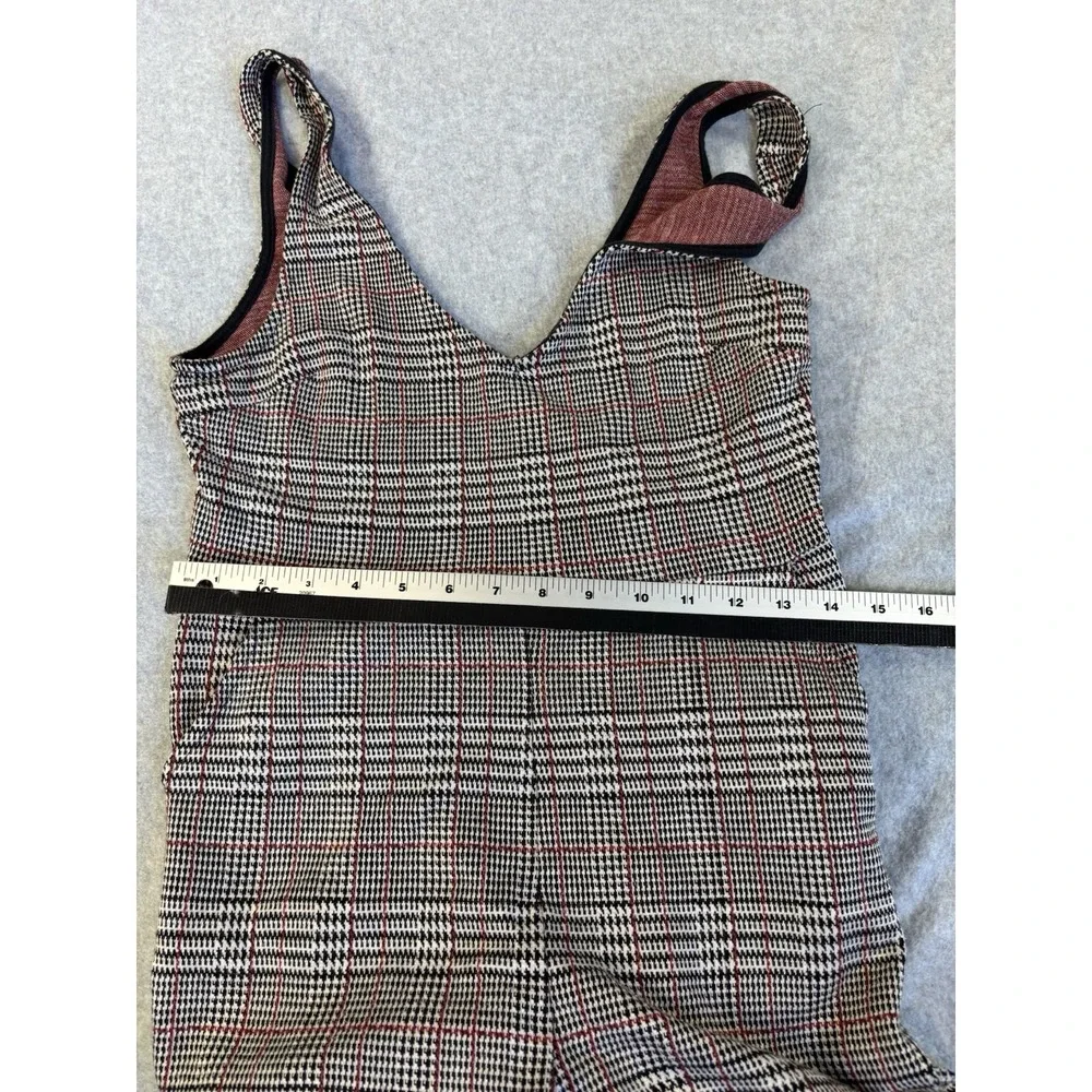 Forever 21 Plaid Wide Leg Jumpsuit Sm Dark Academia Preppy Checked School Girl